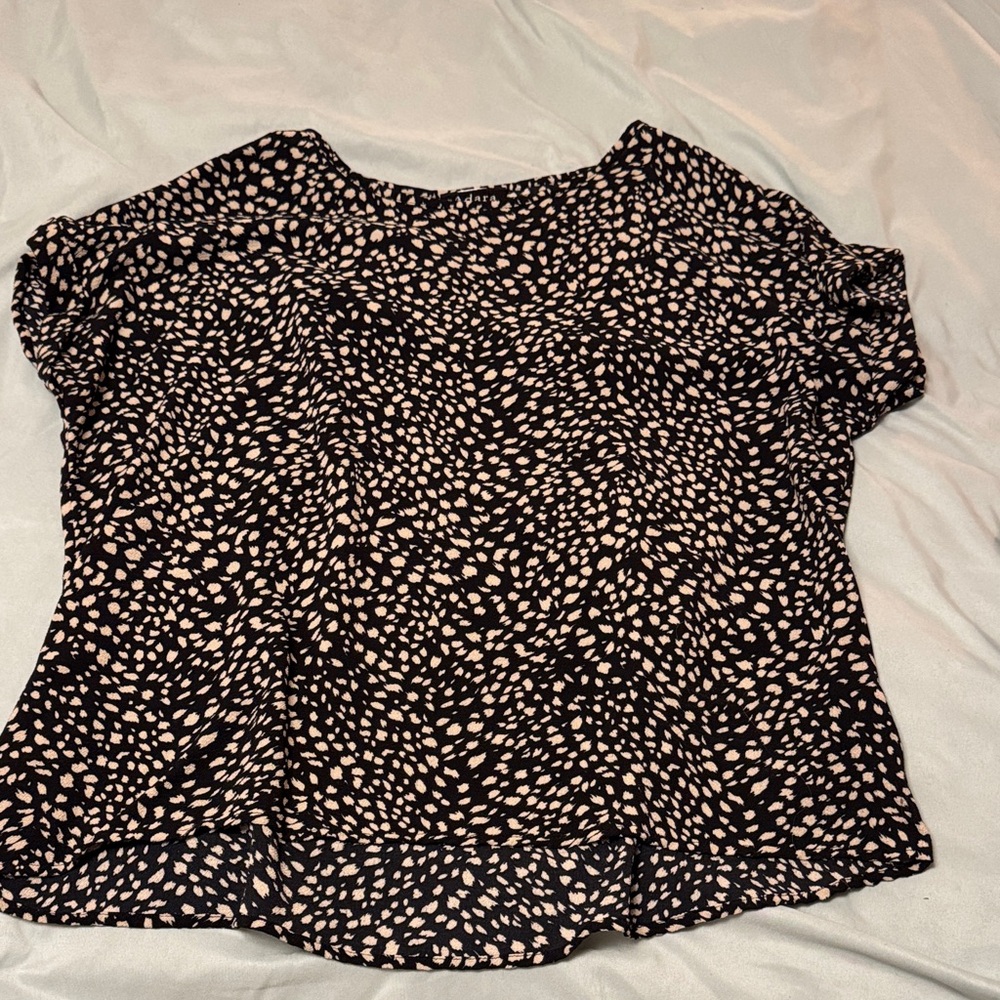 Elegant Black and Cream Blouse
